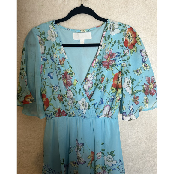 SUPERFOXX V-Neck Dress‎ Womens Sz XS Empire Waist Cottagecore Floral Feminine - Picture 6 of 11